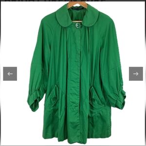 Kelly Green Peacoat | French Connection